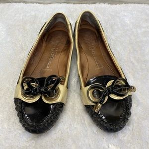 Jeffrey Campbell Portal Black Cream Patent 8.5